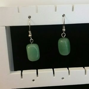 Green Dangle Earrings